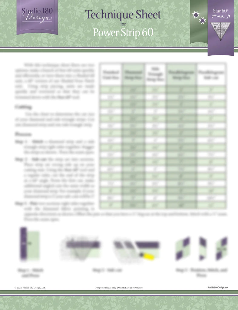 Technique Sheet: Power Strip 60