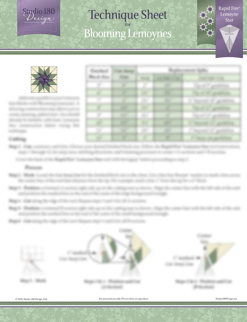 Technique Sheet: Blooming Lemoynes