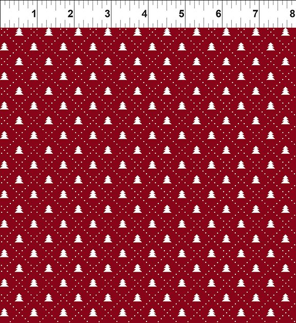 Winter Blooms - Tree Grid - Red