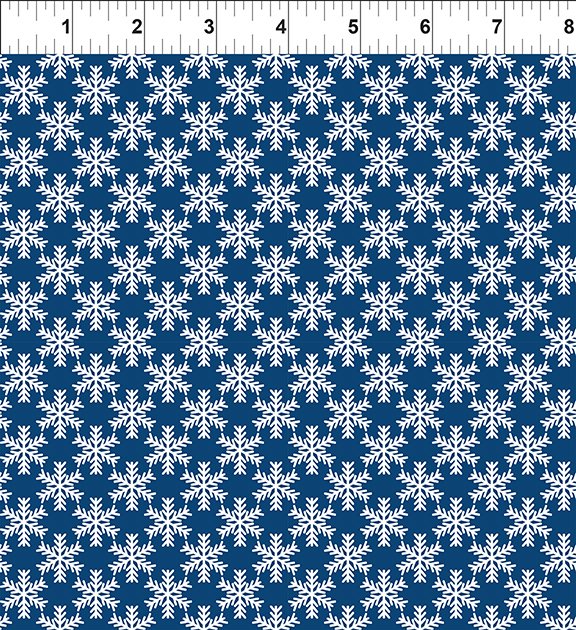 Winter Blooms - Snow Fall - Blue