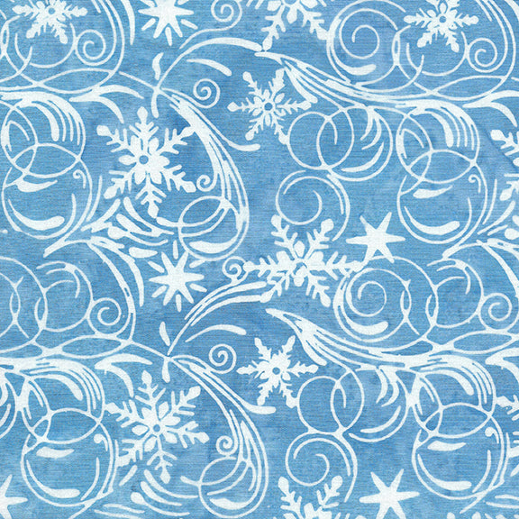 Winter Sky - Snowflake Swirls - Frozen Pond