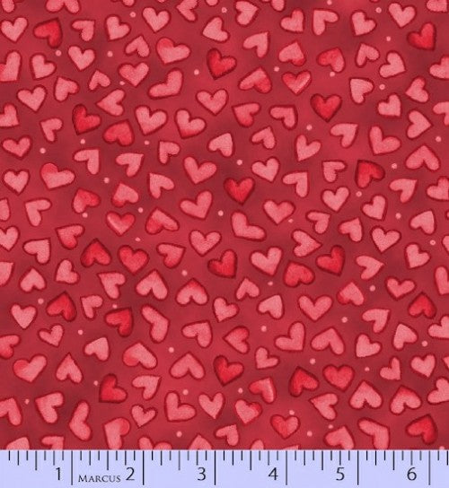 Winter Friendships - Hearts - Red