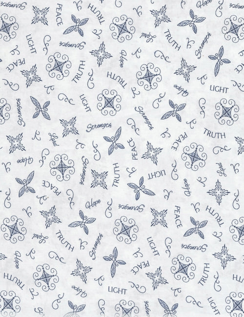 Inspired Journey - Tossed Words - Navy
