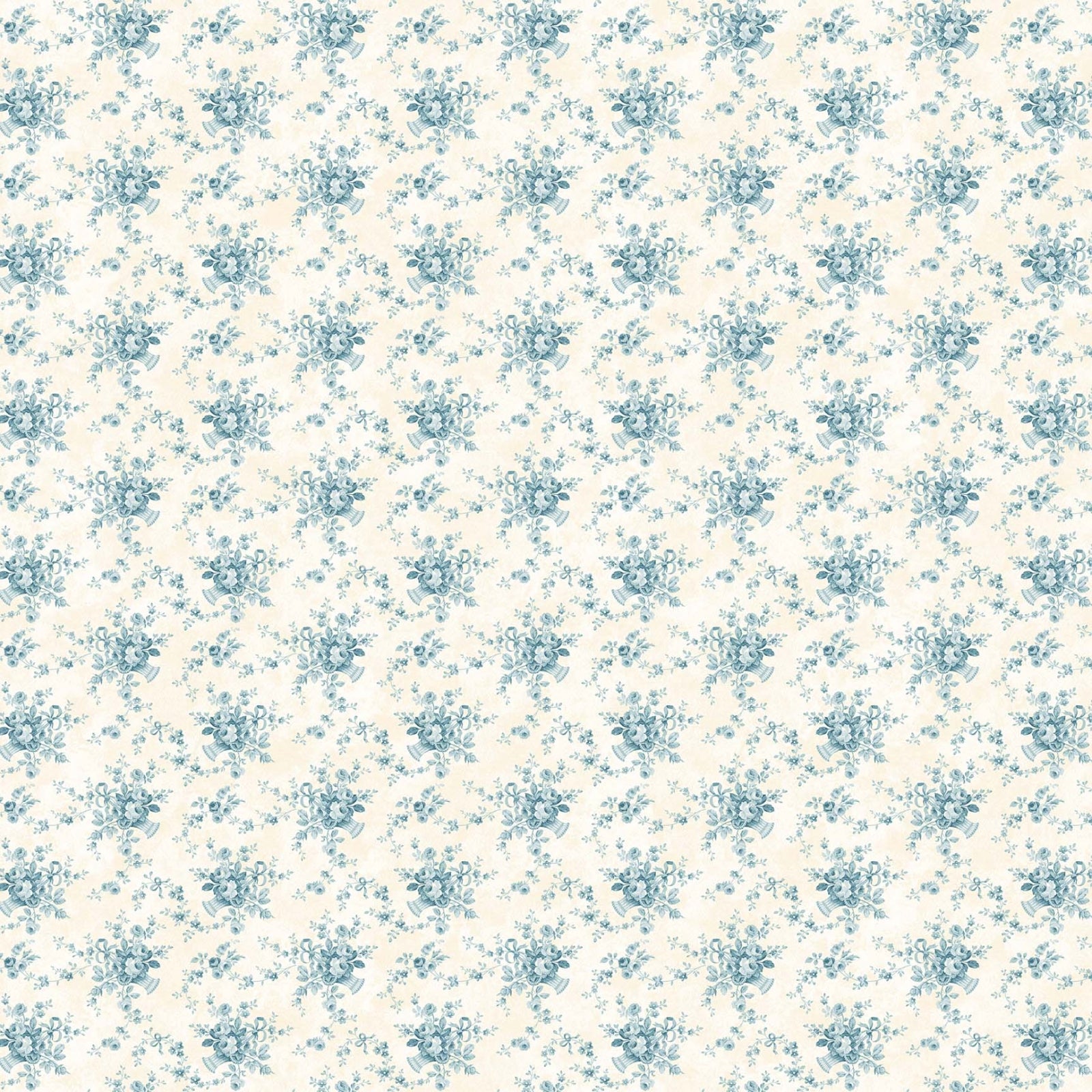 Vintage Rose - Bouquet - White/Blue