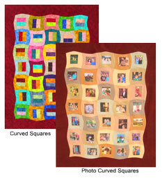 Flip Flop Block - Curved Squares