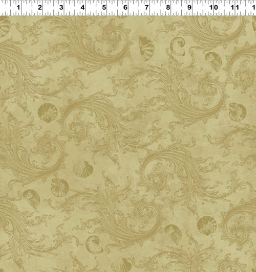 Sea Cottage - Damask - Caramel