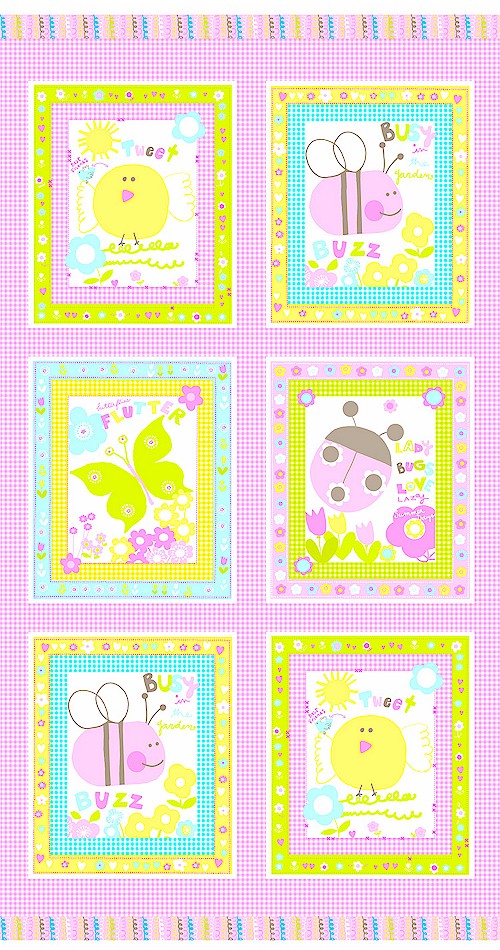 Scribbles - Pink - Panel