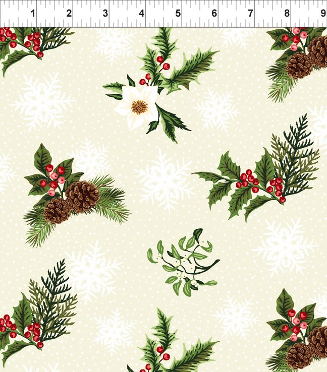 Winter Twist - Sprigs- Red