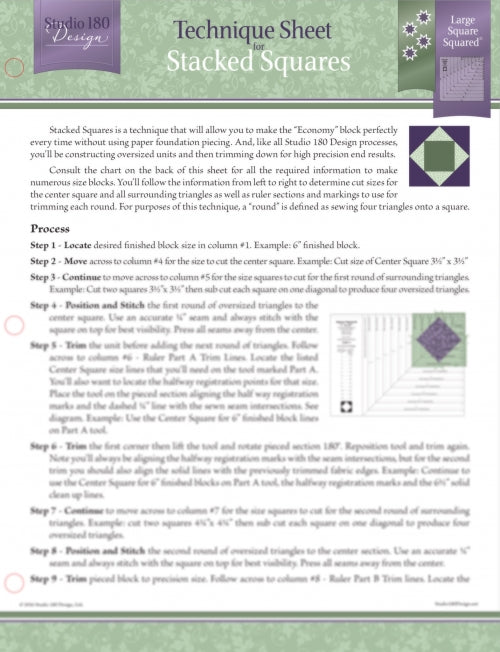 Technique Sheet: Stacked Squares