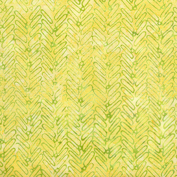Peacock Galore - Herringbone - Lemon Lime