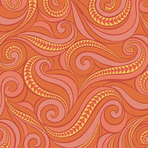 Free Motion - Flying Geese - Hot Orange