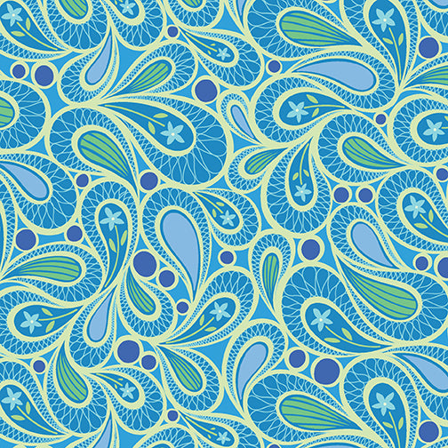 Free Motion - Paisley - Blue