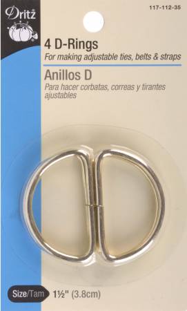 Dritz 4 D-Rings 1-1/2 inch
