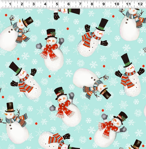 Frosty Fun - Snowmen - Aqua