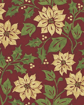 Noel - Poinsettia - Burgundy