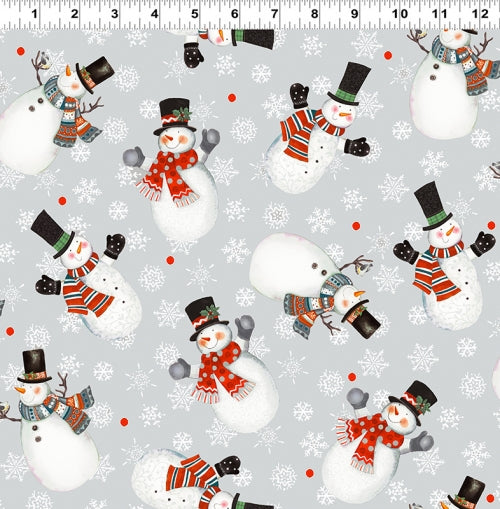 Frosty Fun - Snowmen - Lt Gray