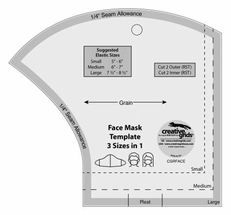 Creative Grids Face Mask Template