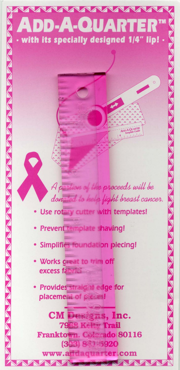 Add-a-quarter ruler PLUS 6 inch Pink – Sugaridoo