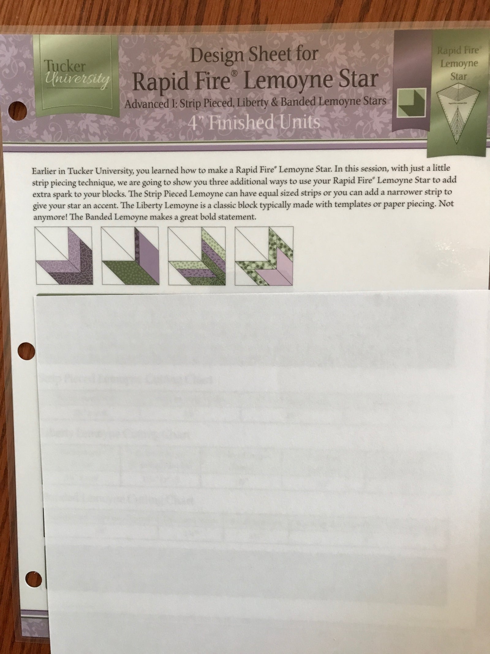 Design Sheet: Lemoyne Star Adv 1