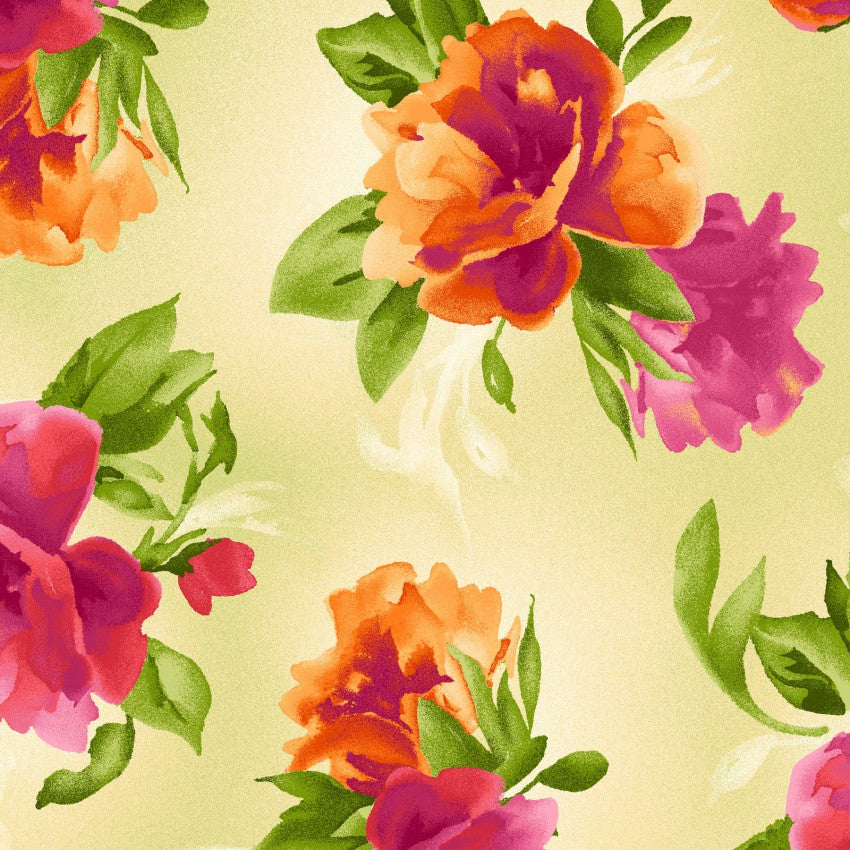 Paradise - Spaced Floral - Green