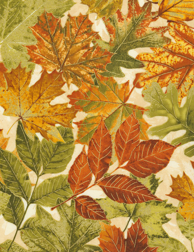 Autumn Palette - Leaves - Cream