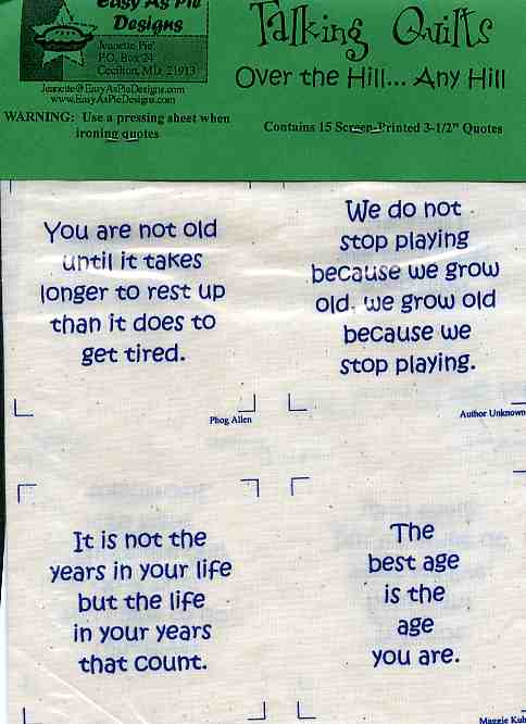 Quotes: Over the Hill