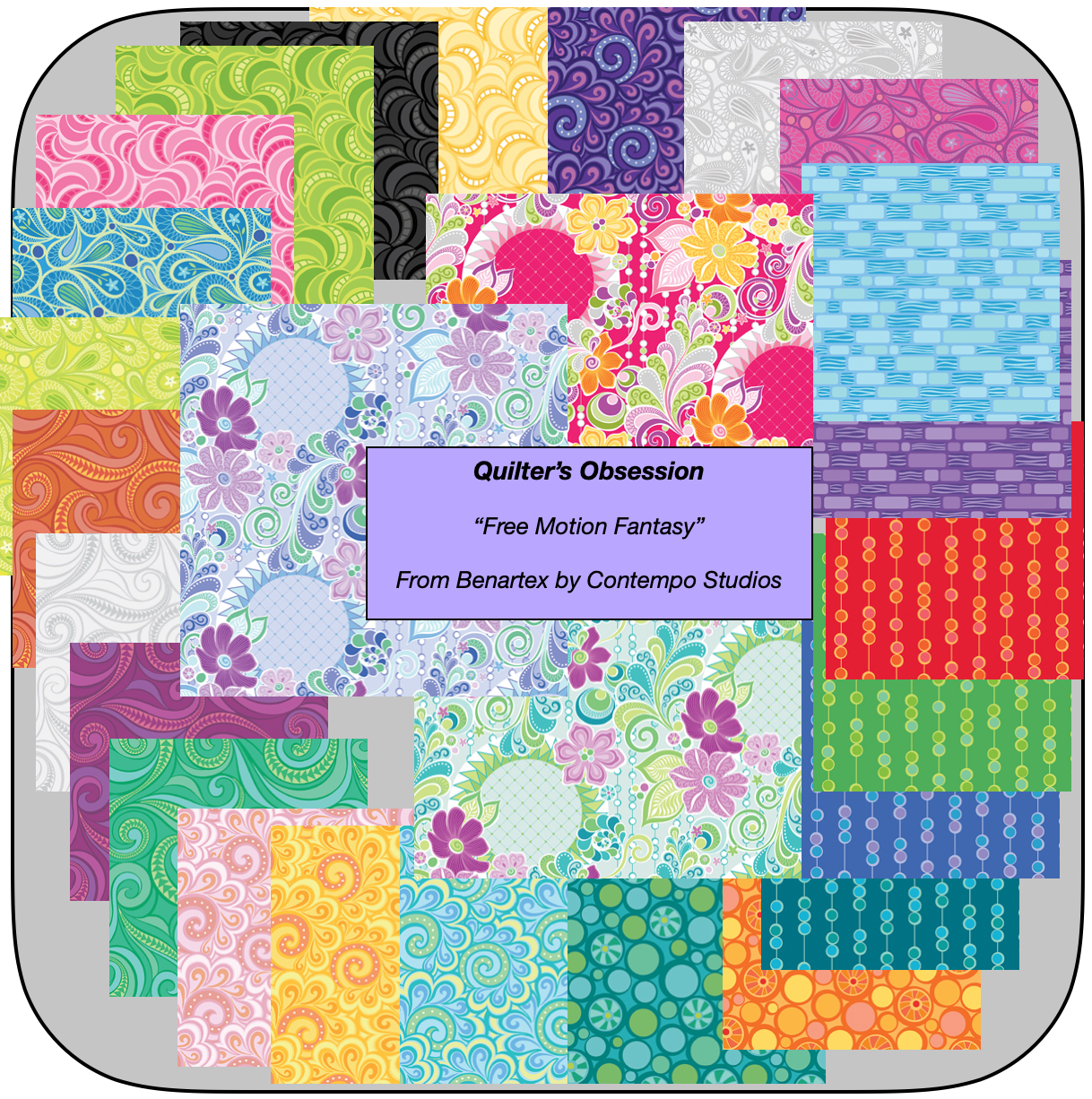 Free Motion Fantasy - Fat Quarters-27