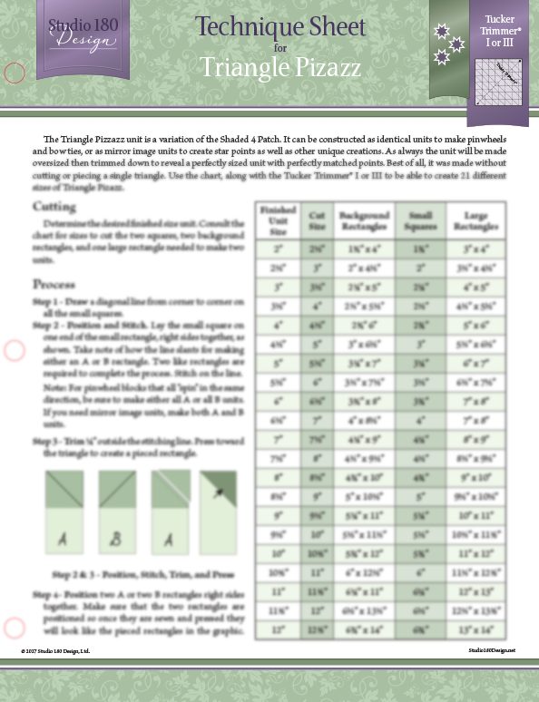 Technique Sheet: Triangle Pizazz