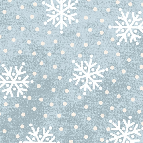 Winter Folk Flannel - Snowflake - Blue
