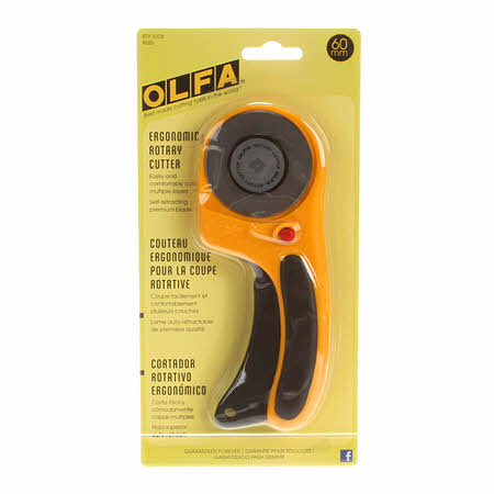 Olfa Rotary Cutter Ergonomic Lg 60mm