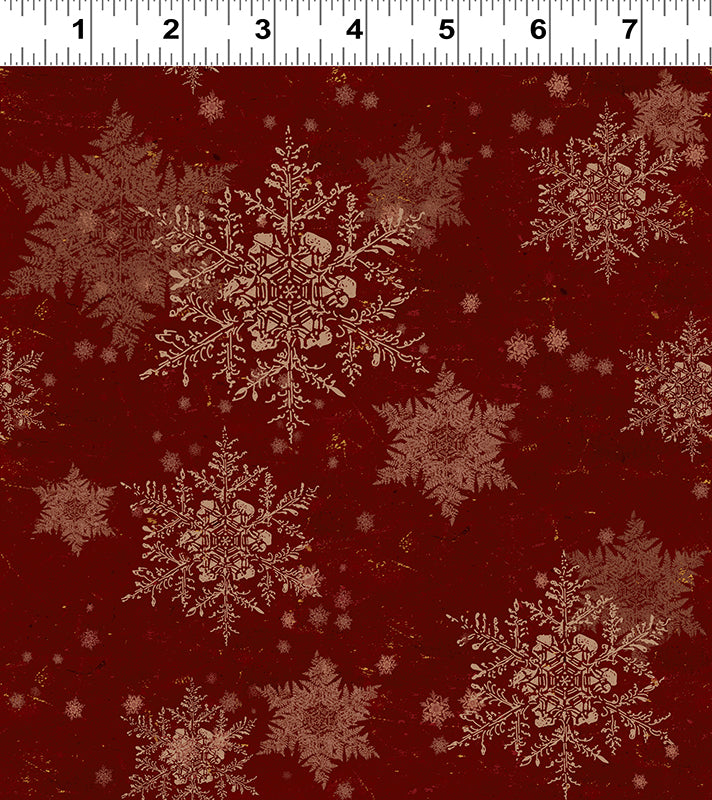 Let Nature Sing - Snowflakes - Dk Red
