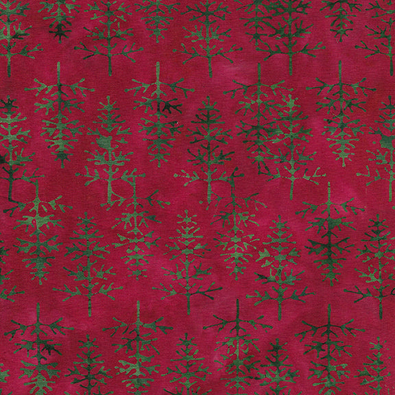 Holiday At Home -  Red w/ Green Trees