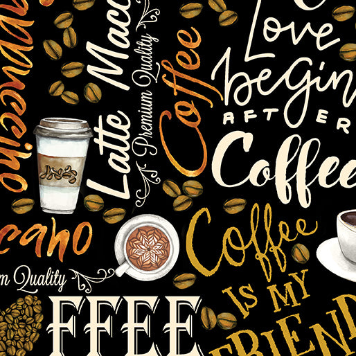 For the Love of Coffee - Words - Black
