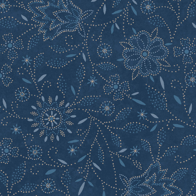 Patchwork Blue - Blue Border fabric