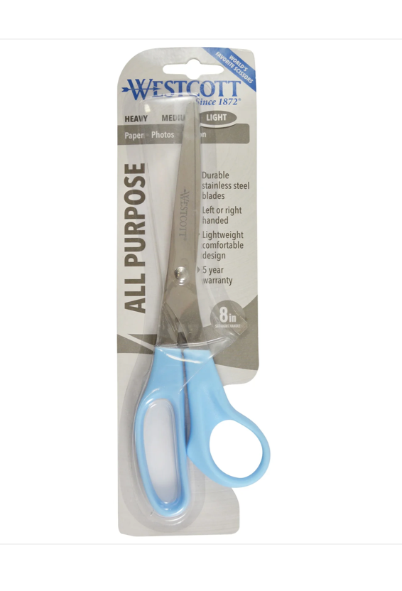 Westcott 8" Scissors - Light Blue