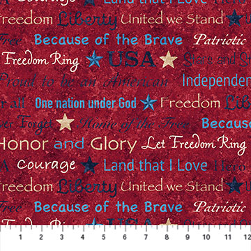 Stars - Stripes - Inspirational Words - Red