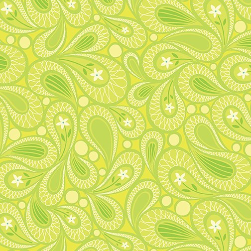 Free Motion - Paisley - Lime