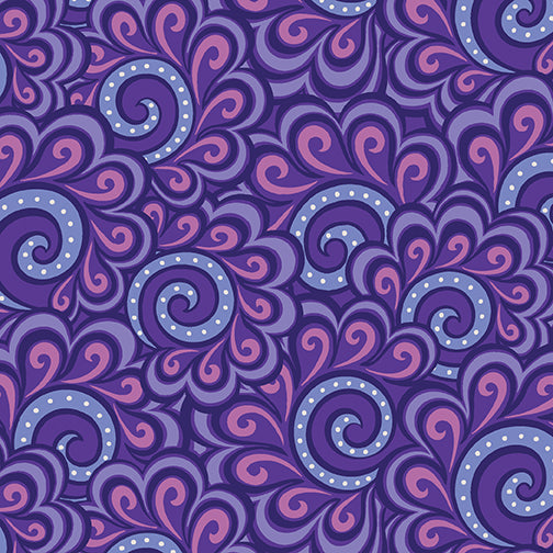 Free Motion - Swirl Feather - Purple