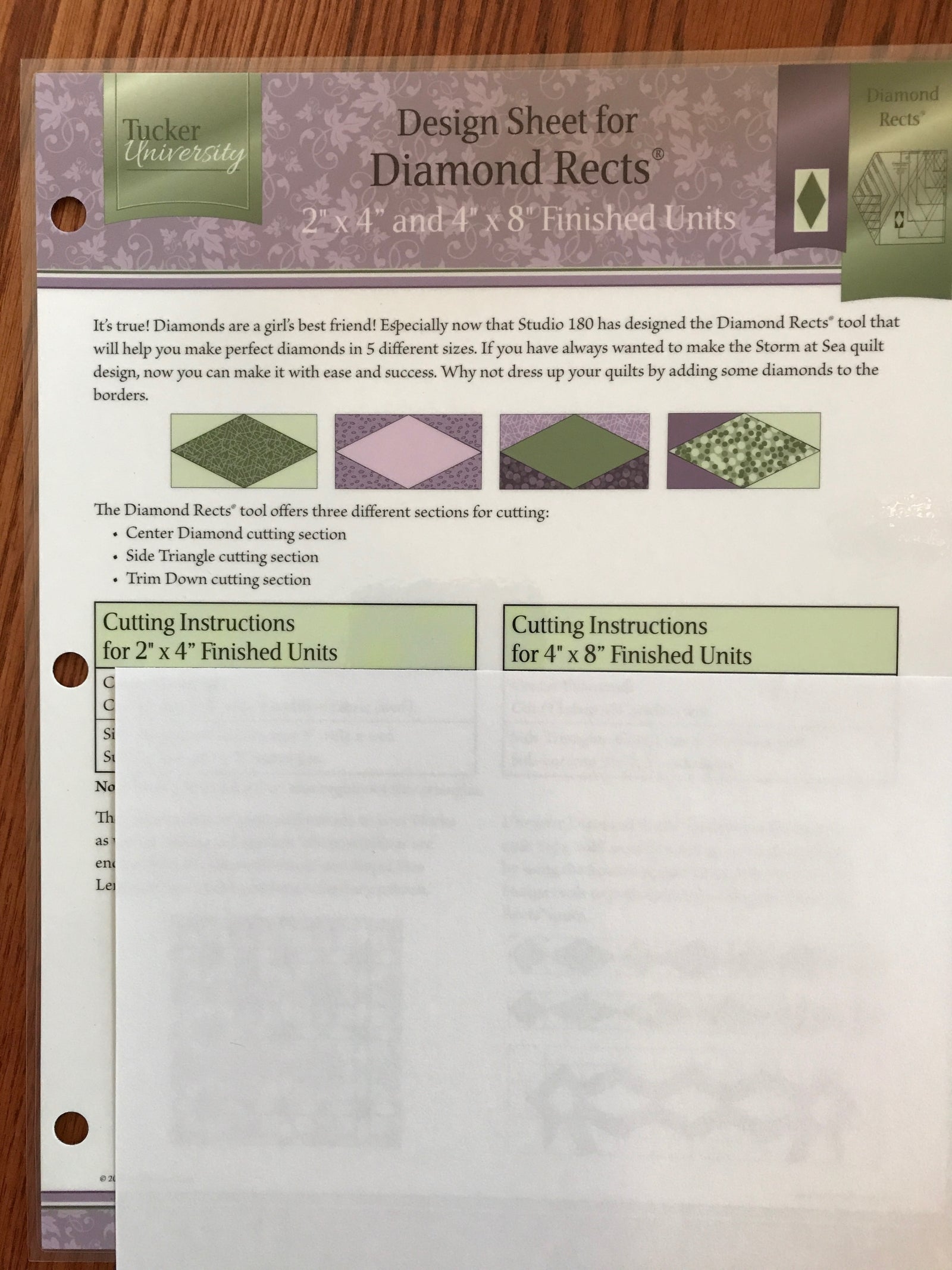 Design Sheet: Diamond Rects
