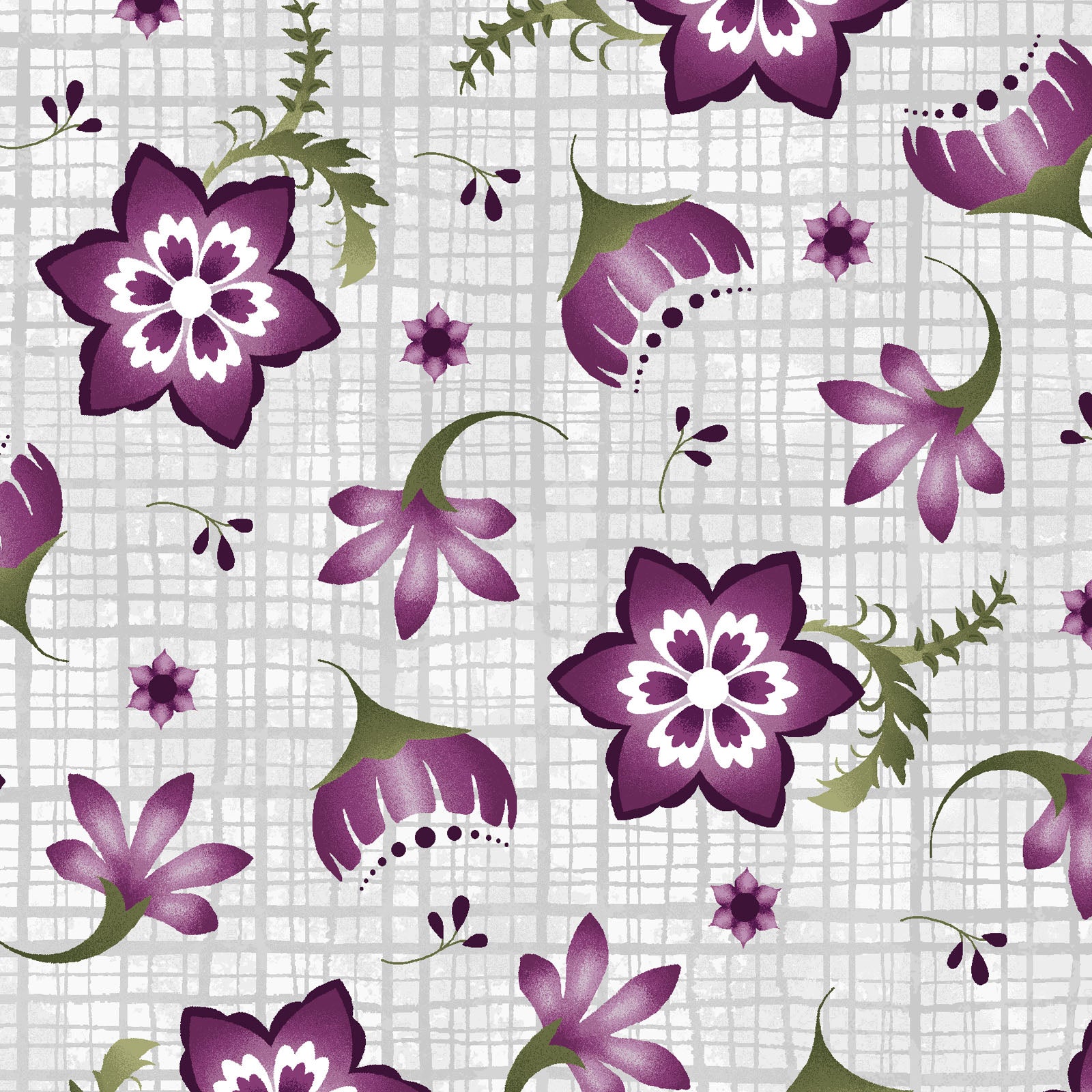 Amour - Stylized Floral - Grey