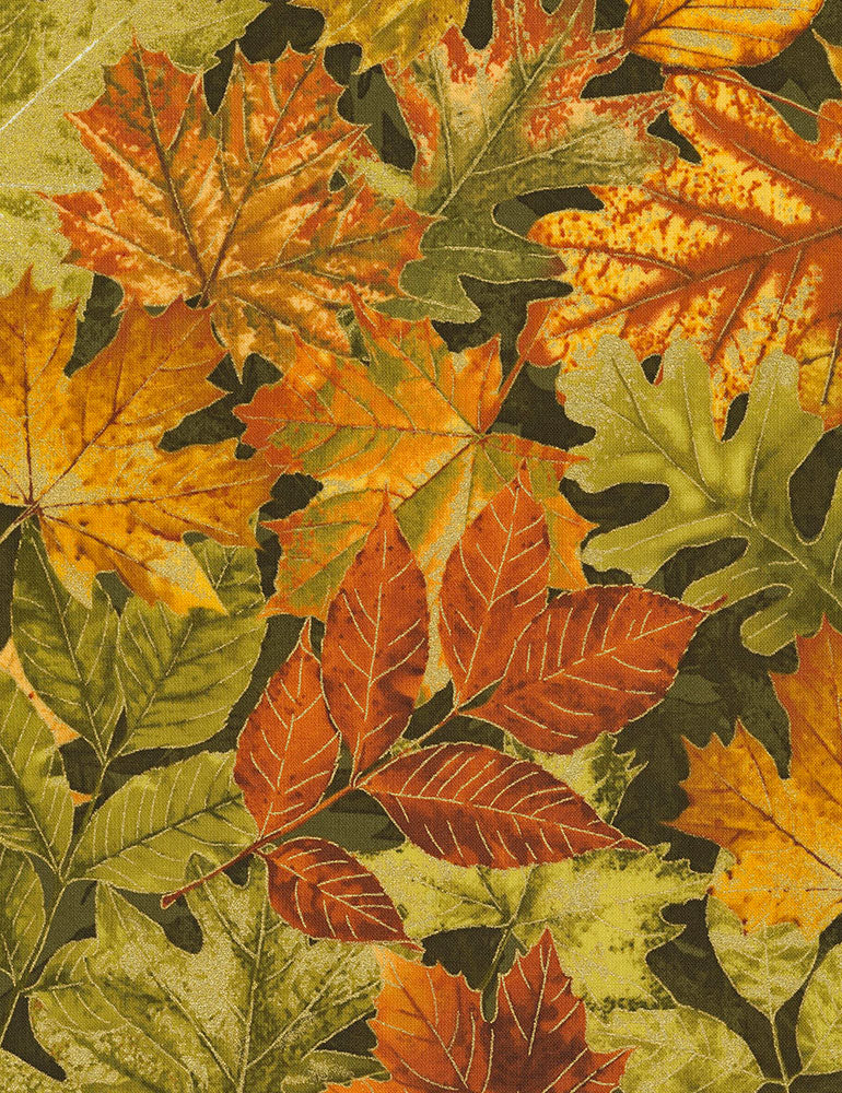 Autumn Palette - Leaves - Olive