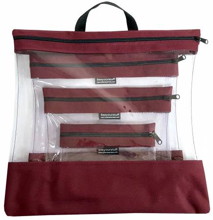 See Your Stuff Bag -  Set - Cardinal (Burgundy)
